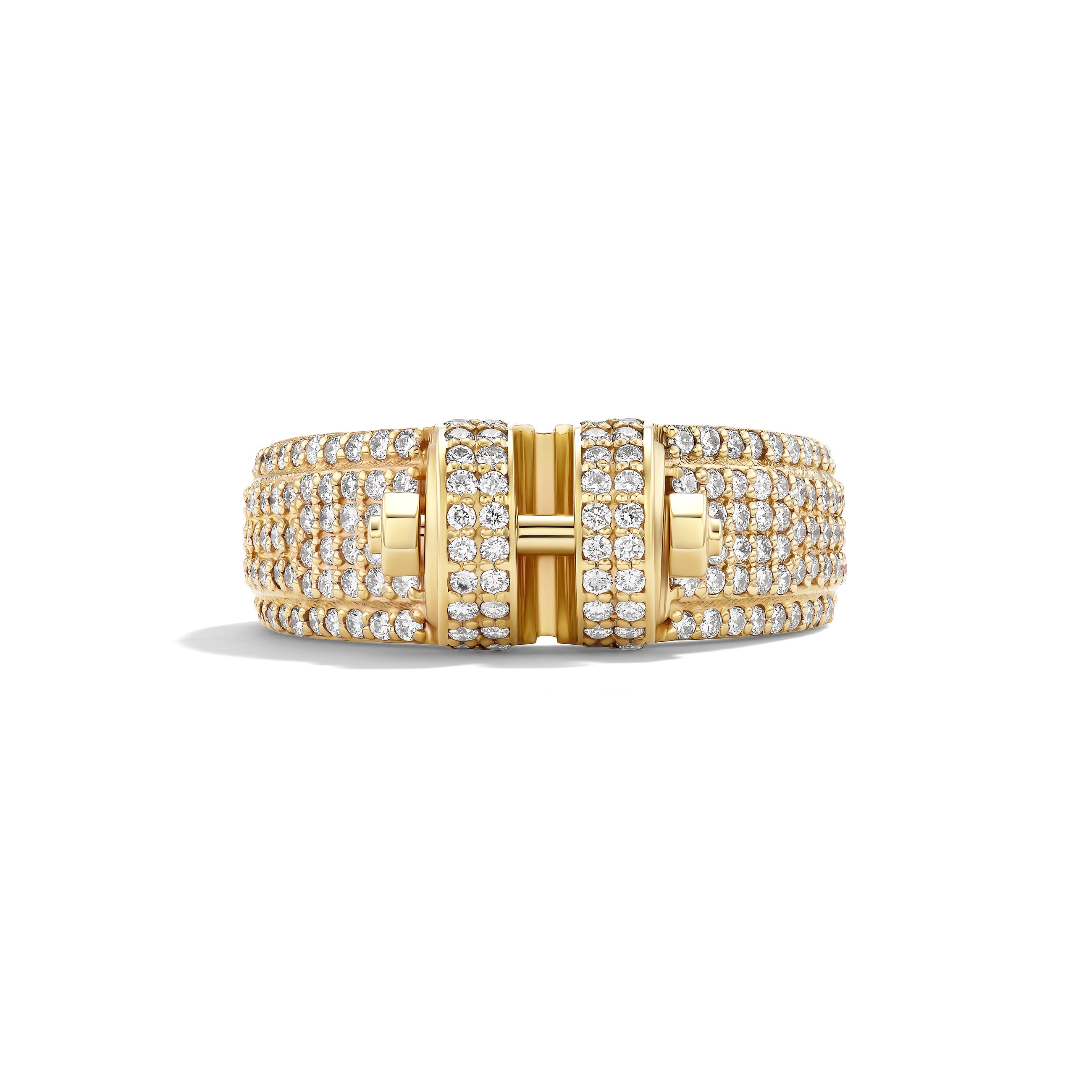 14k Yellow Gold Diamond Pavé COUPLING™ Ring