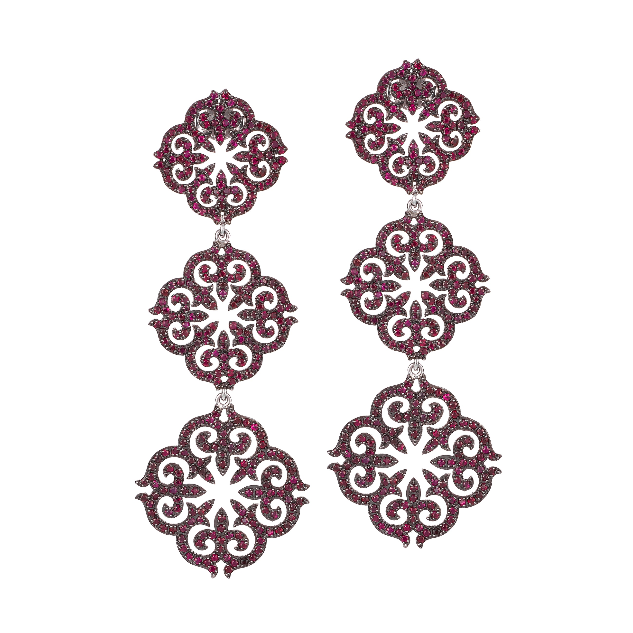Three Piece Ornamental Earrings