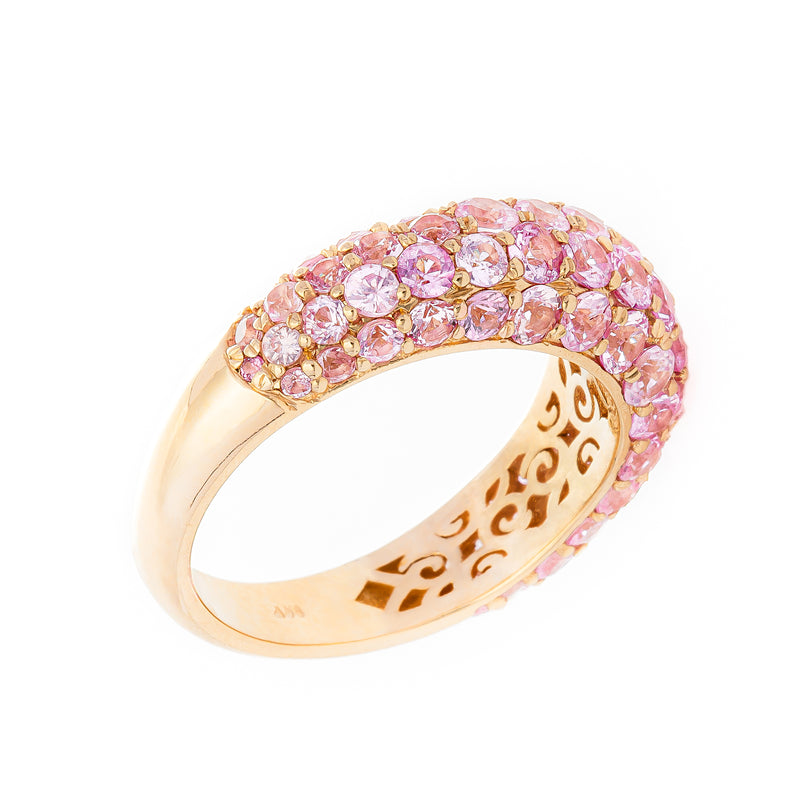 14k Yellow Gold Multicolored Sapphire Candy Ring