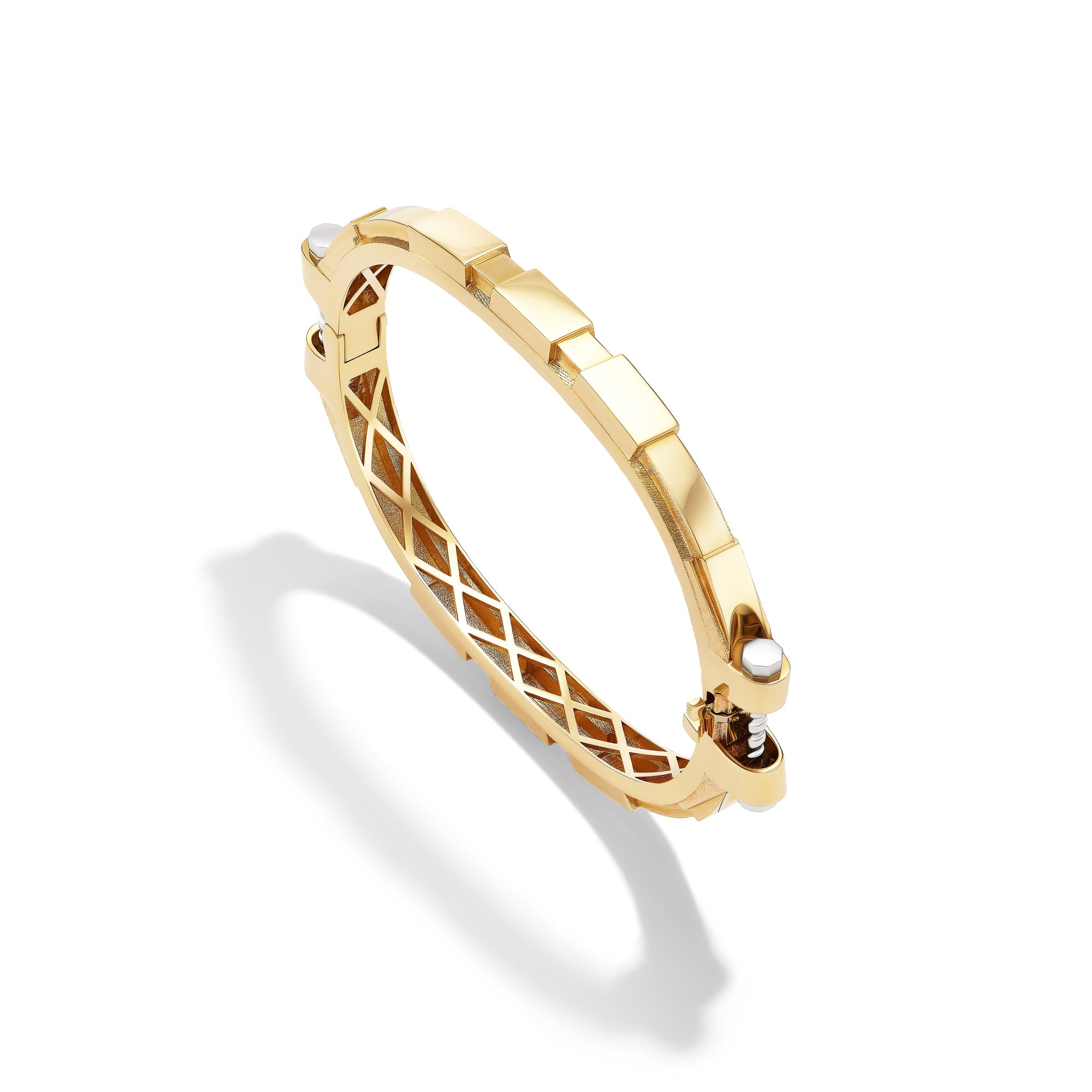 14k Yellow Gold Plain COUPLING™ Thin Bangle