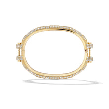14k Yellow Gold Pavé Diamond COUPLING™ Bangle
