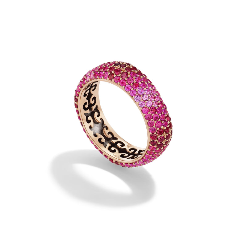 14k Rose Gold Ruby Pavé Candy Ring