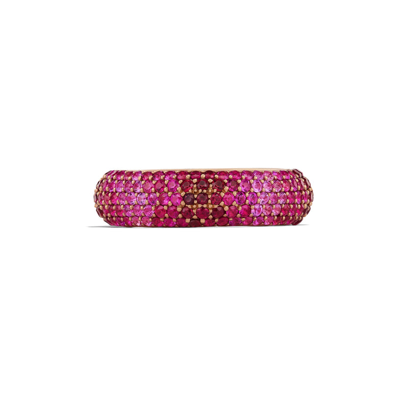 14k Rose Gold Ruby Pavé Candy Ring