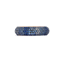 14k Yellow Gold Ombré Blue Sapphire Candy Ring