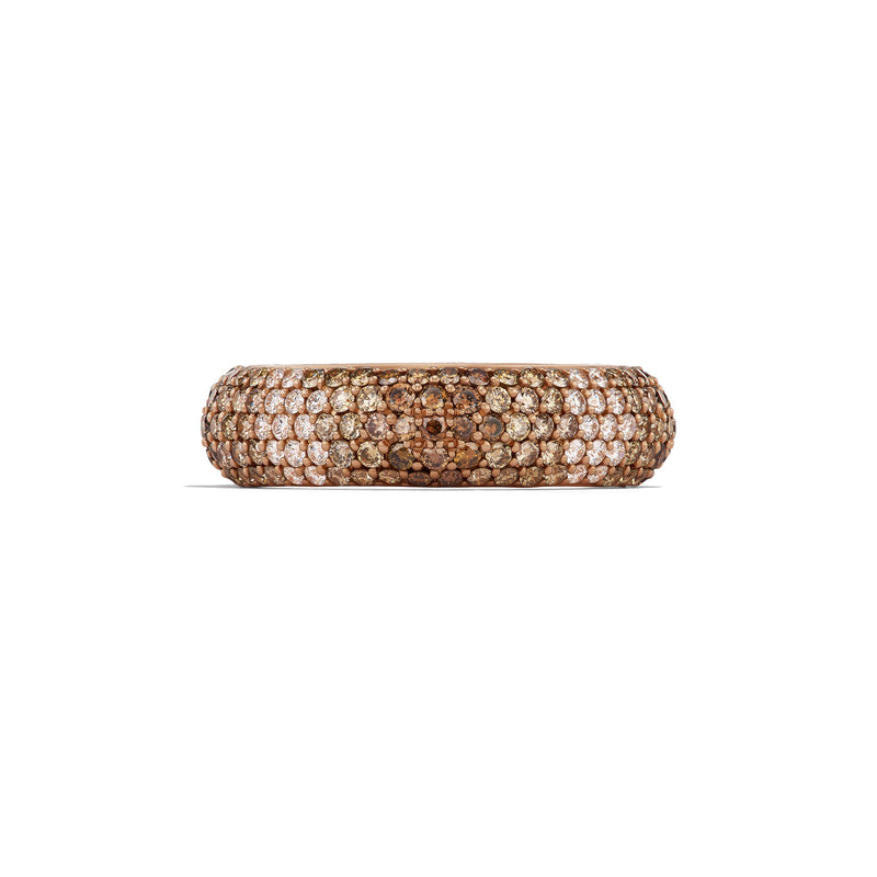 14k Rose Gold Champagne & White Diamond Candy Ring