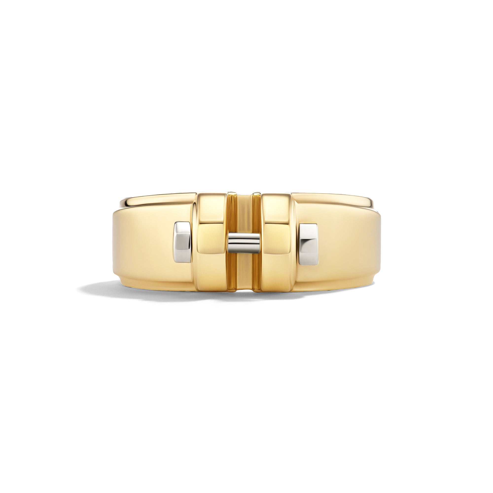 14k Yellow & White Gold Plain COUPLING™ Ring