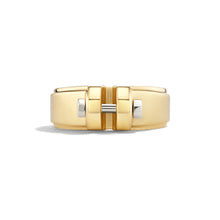 14k Yellow & White Gold Plain COUPLING™ Ring