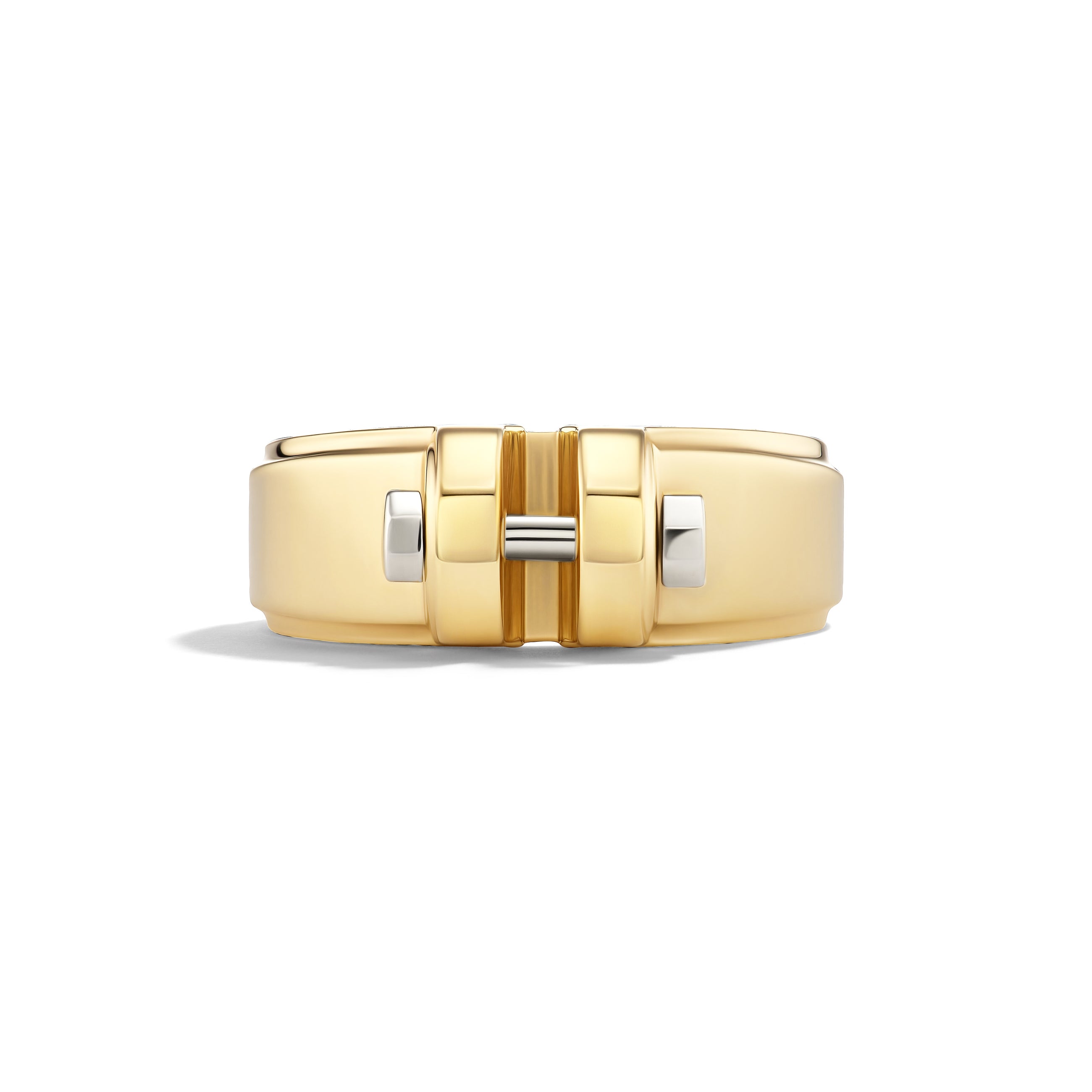 14k Yellow & White Gold Plain COUPLING™ Ring