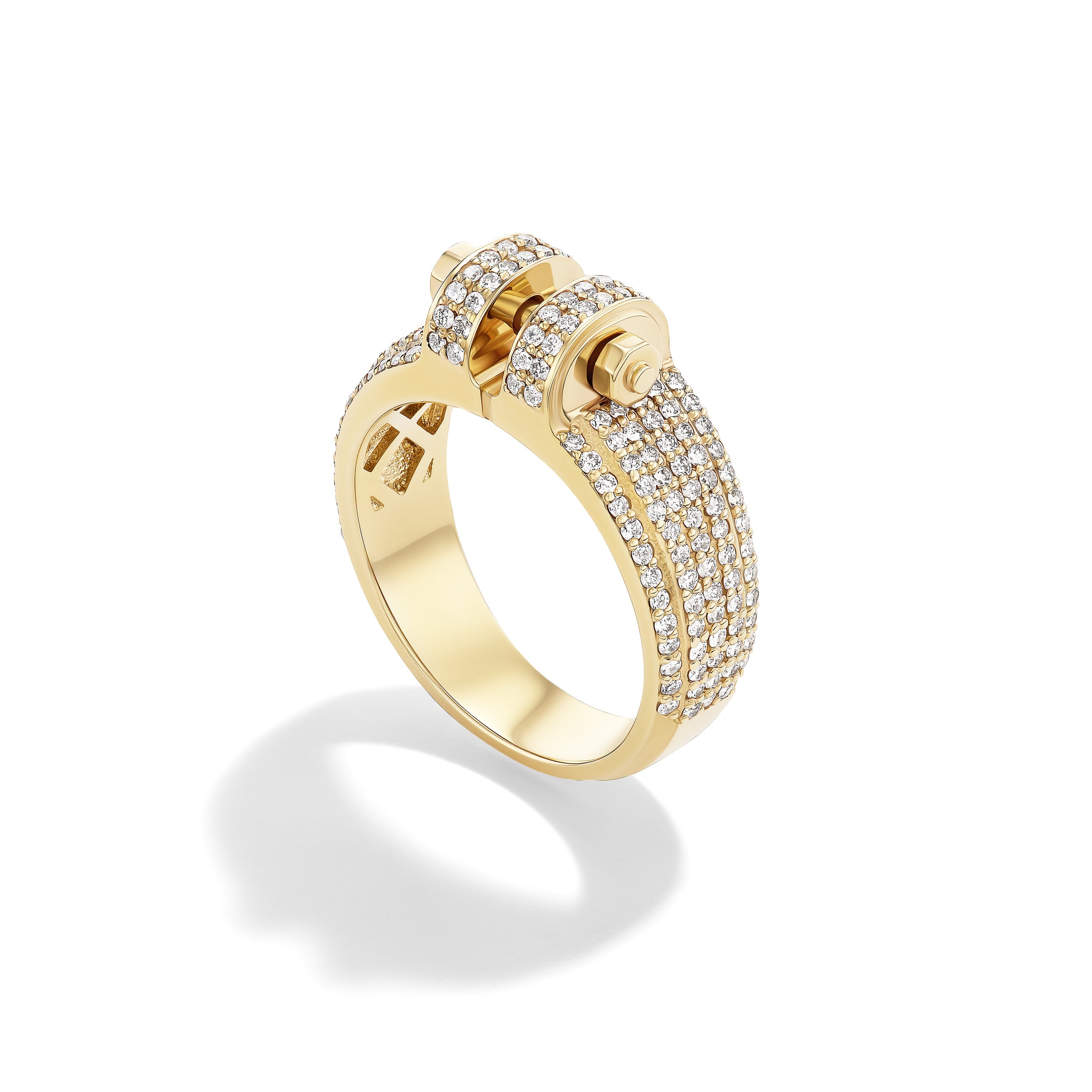 14k Yellow Gold Diamond Pavé COUPLING™ Ring