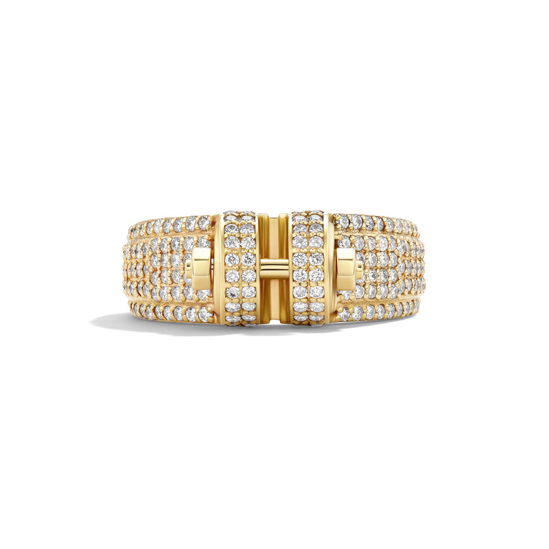 14k Yellow Gold Diamond Pavé COUPLING™ Ring