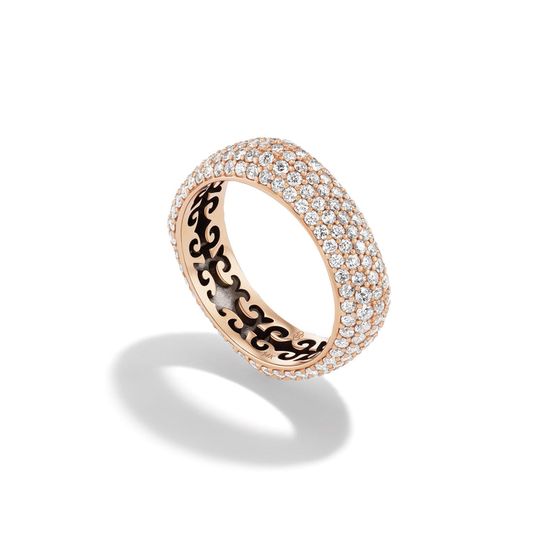 14k Rose Gold White Diamond Pavé Candy Ring