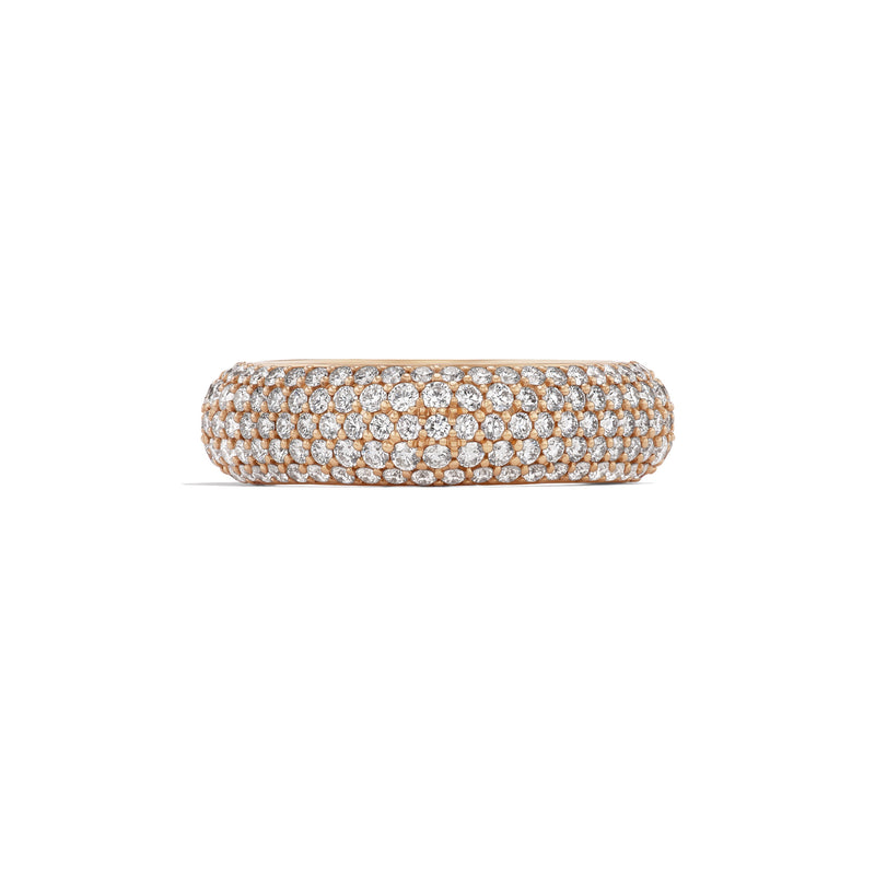 14k Rose Gold White Diamond Pavé Candy Ring