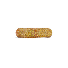14k Rose Gold Yellow Sapphire Pavé Candy Ring