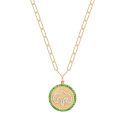 Green Tsavorite Ornamental Pendant