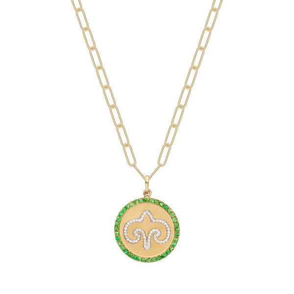 Green Tsavorite Ornamental Pendant