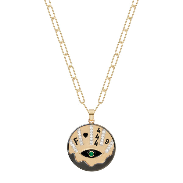 Emerald Evil Eye Amulet