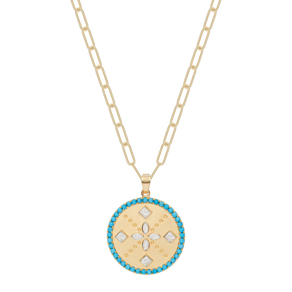 Turquoise Geometrical Pendant