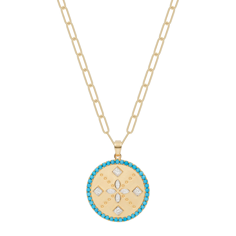 Turquoise Geometrical Pendant