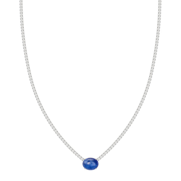 Blue Tanzanite Tennis Necklace