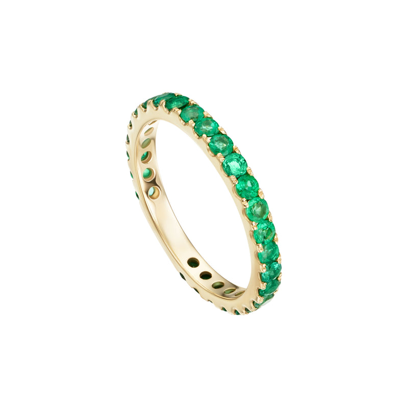 Emeralds And Gold Band