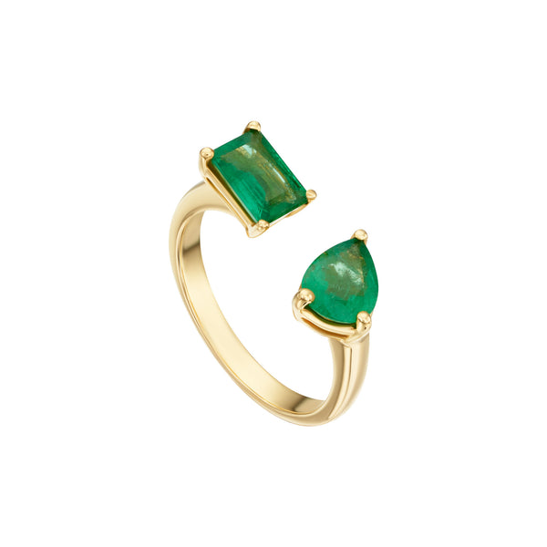 Fancy Shapes Emerald Ring