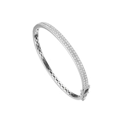 White Gold and Diamond Bangle