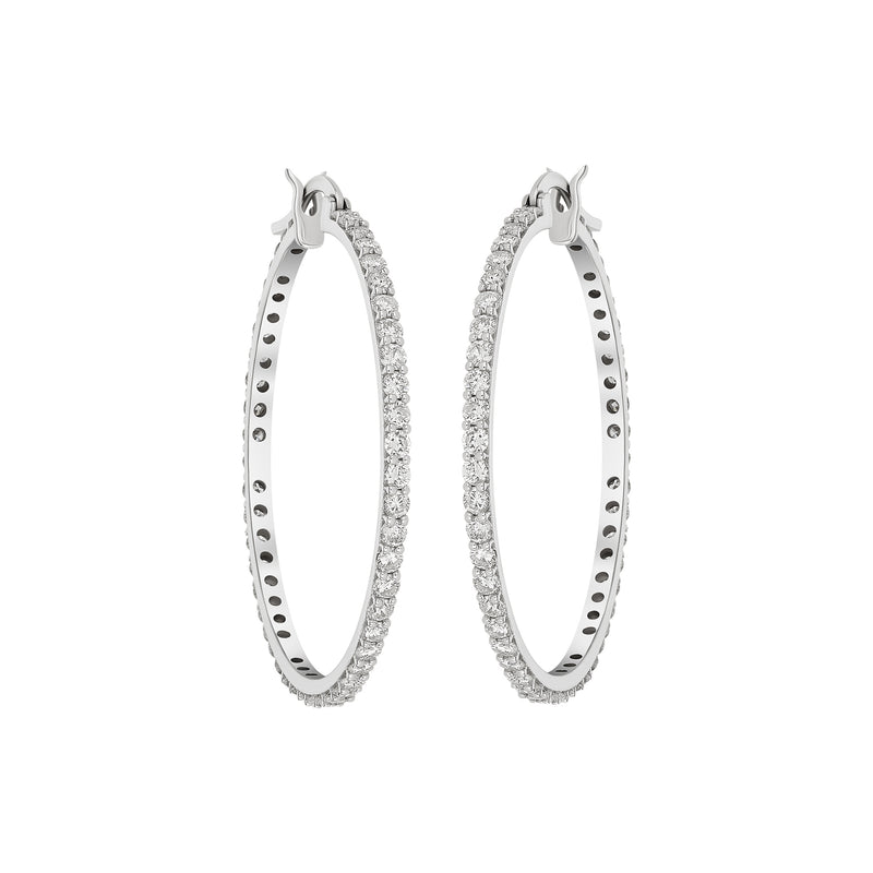 Classic Diamond Hoops