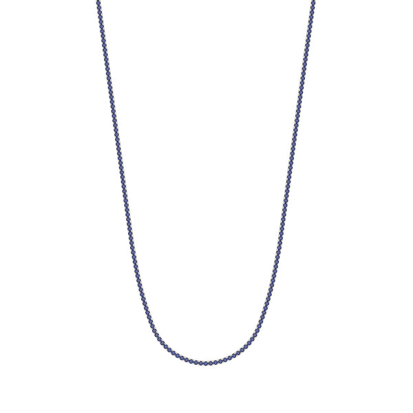 Blue Sapphire Tennis Necklace