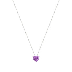 Purple Tourmaline Heart Pendant