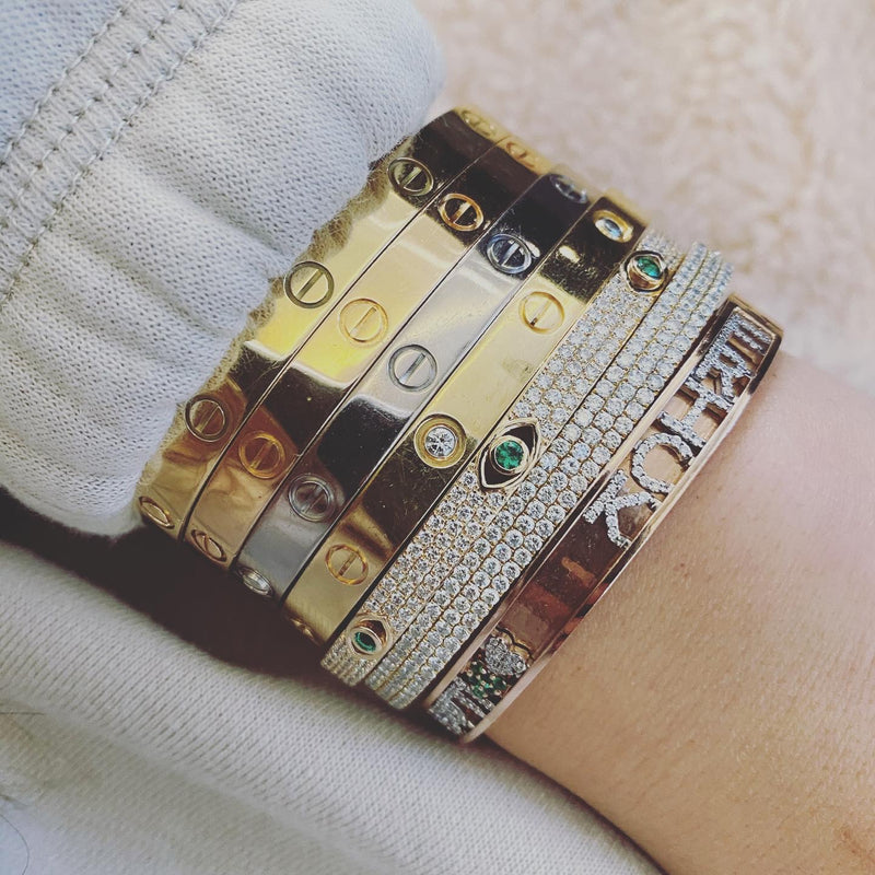 Green Evil Eye Bangle