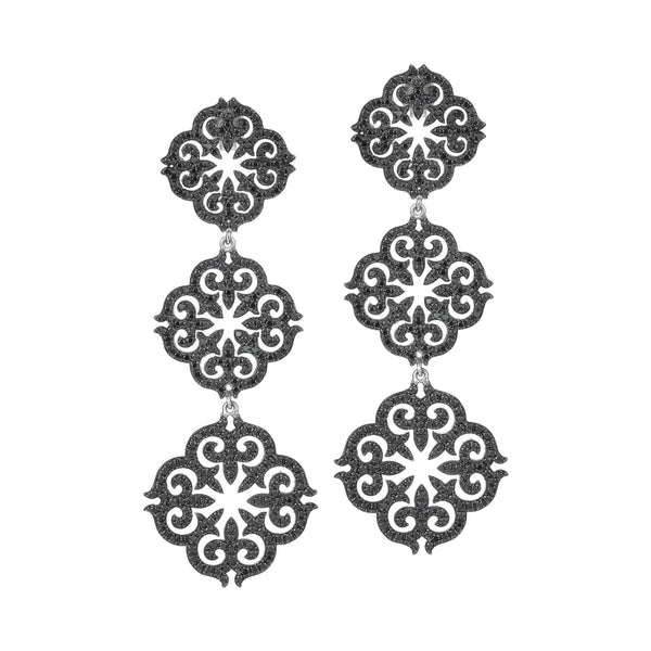 Three Piece Ornamental Earrings