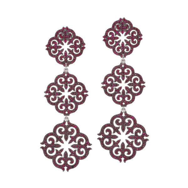 Three Piece Ornamental Earrings