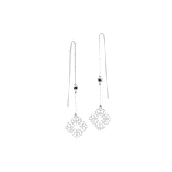 Chain and One Stone Earrings