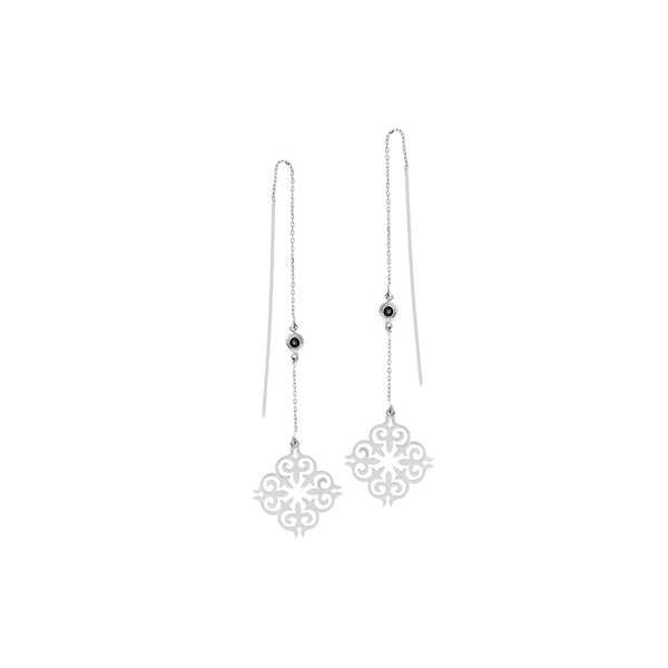 Chain and One Stone Earrings