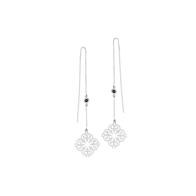 Chain and One Stone Earrings