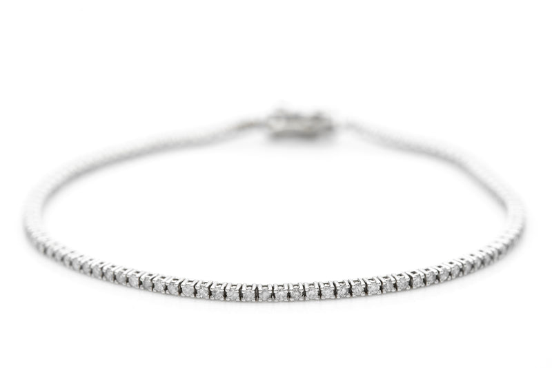 Lab-Created Diamond Bolo Tennis Bracelet 1 ct tw Round 14K White Gold |  Jared