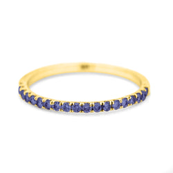 Thin Blue Sapphire Band