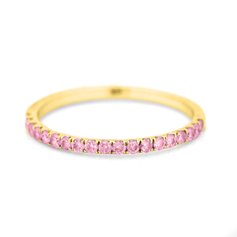 Thin Pink Sapphire Band