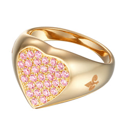 Mila Heart Signet Ring
