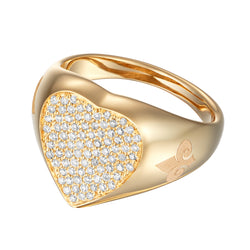 Mila Heart Signet Ring