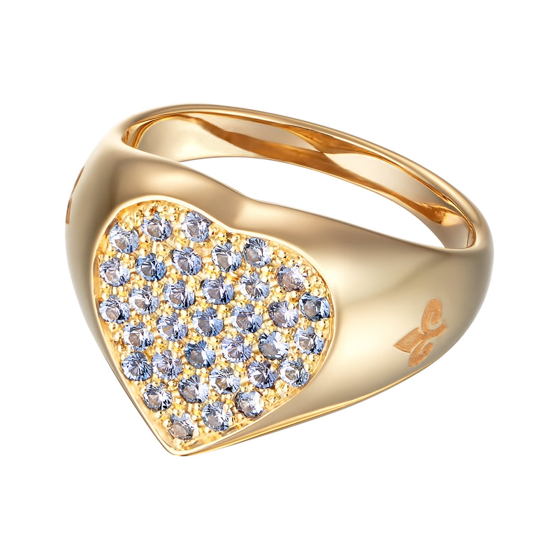 Mila Heart Signet Ring