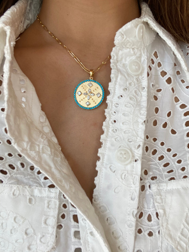 Turquoise Geometrical Pendant