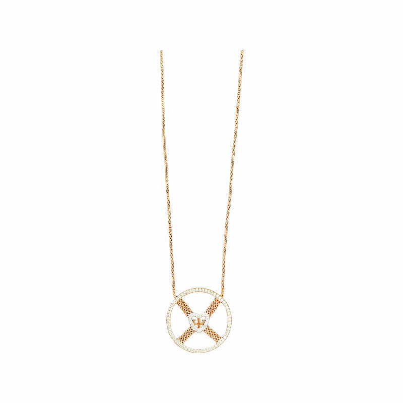 Round Diamond and Chain Amulet
