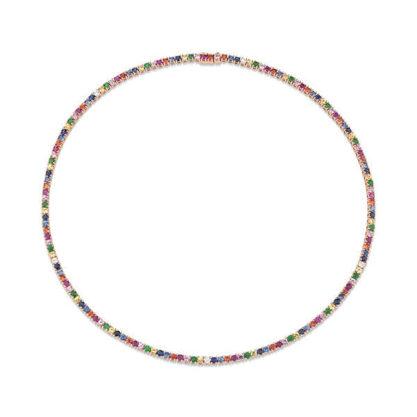 Rainbow Tennis Necklace