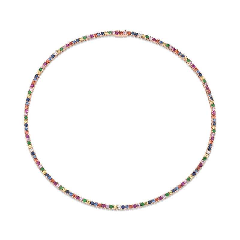Rainbow Tennis Necklace