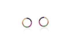 Rainbow Circle Studs
