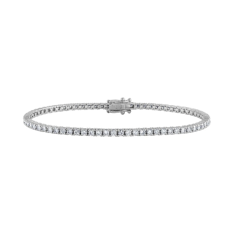 2 Carat 14K White Gold Tennis Bracelet