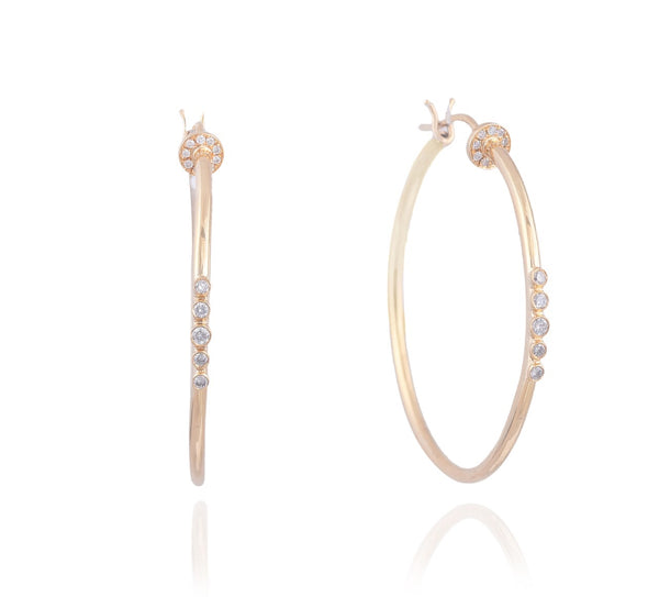 Pia Hoops with Diamonds