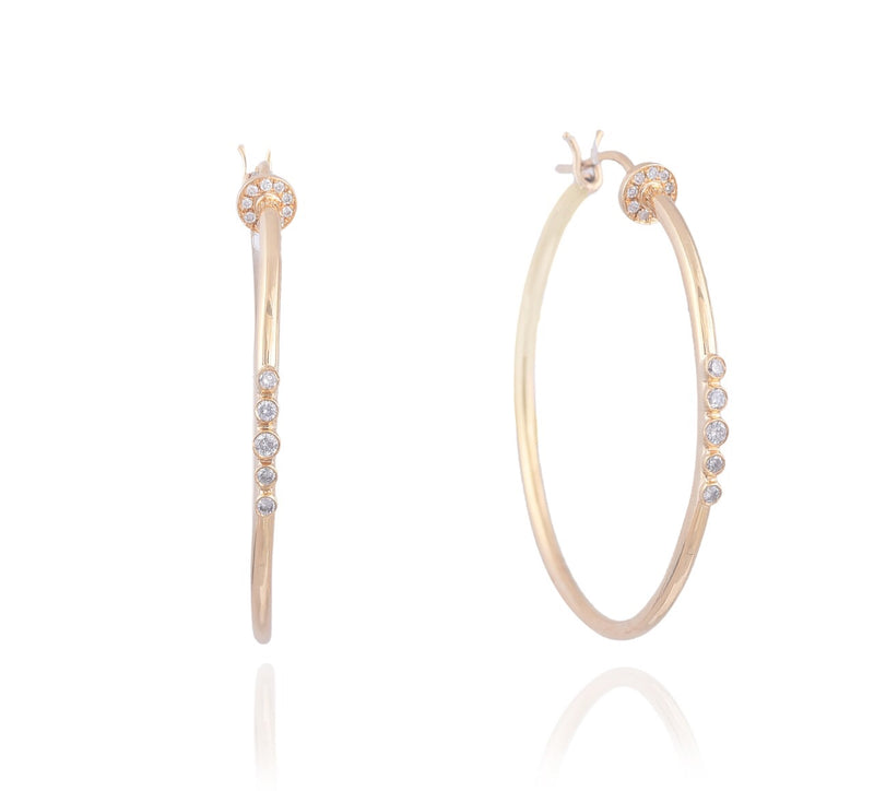 Pia Hoops with Diamonds